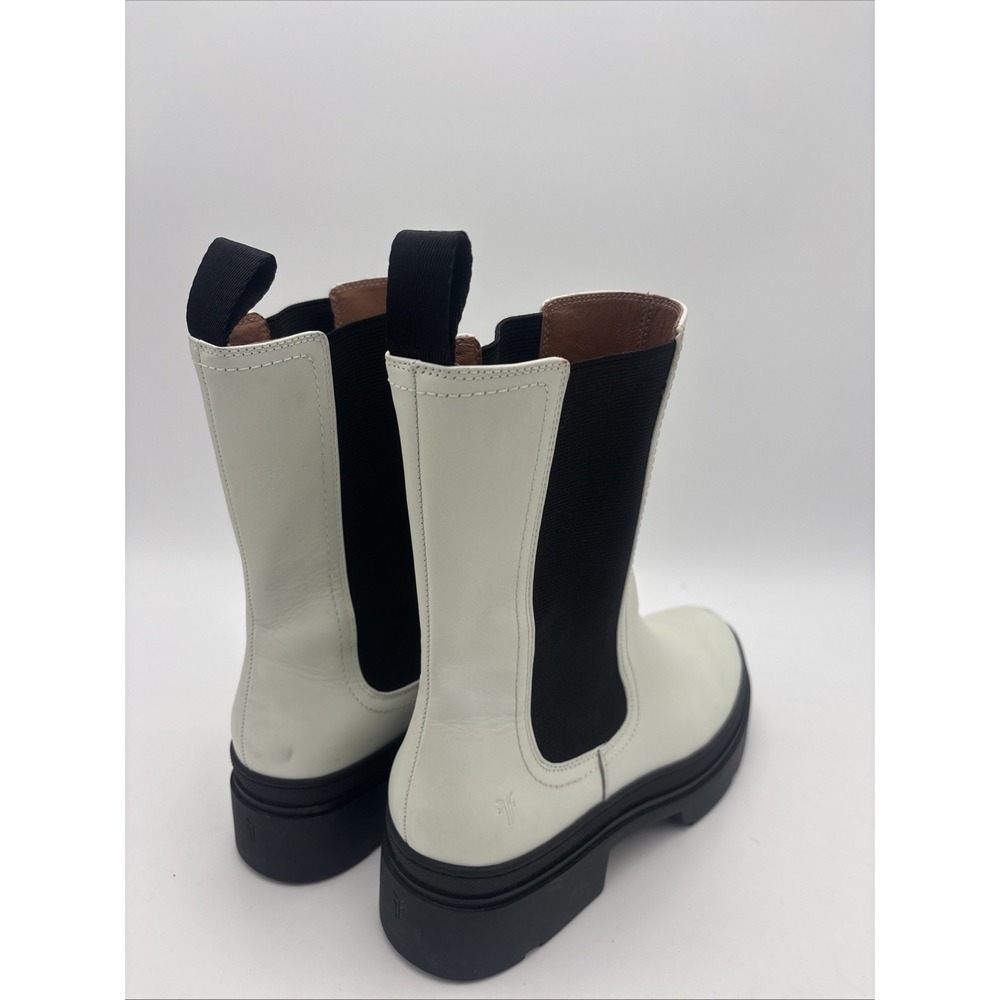 Frye Women's Chloe Chelsea Pull-On Boots Booties Shoes‎ Leather White Choose 8.5